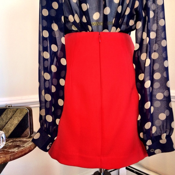 Mad Man bright orange retro mini skirt - Picture 7 of 8